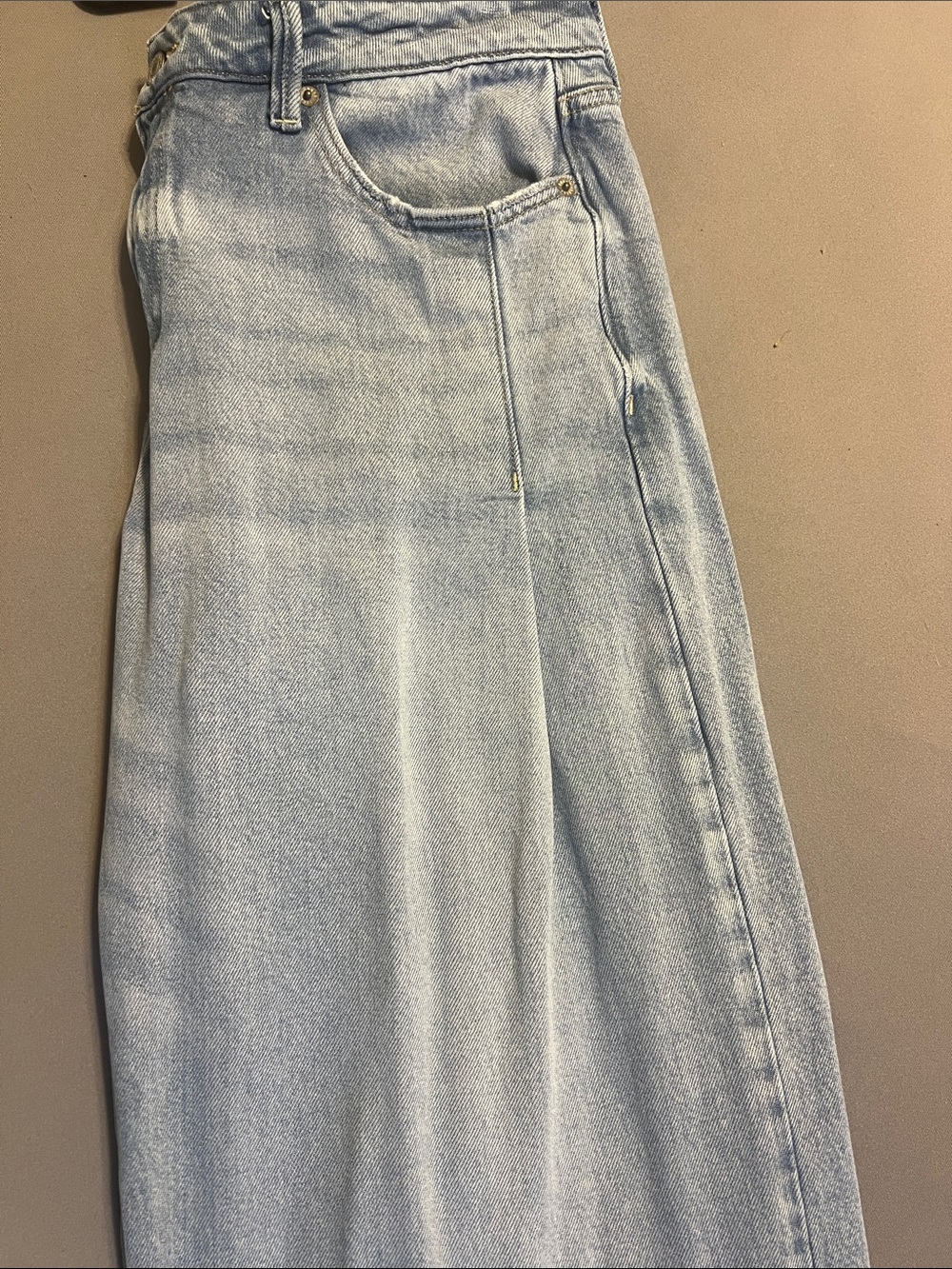 Lucky Brand Pleated Liquid Denim Palazzo - Picture 11 of 13